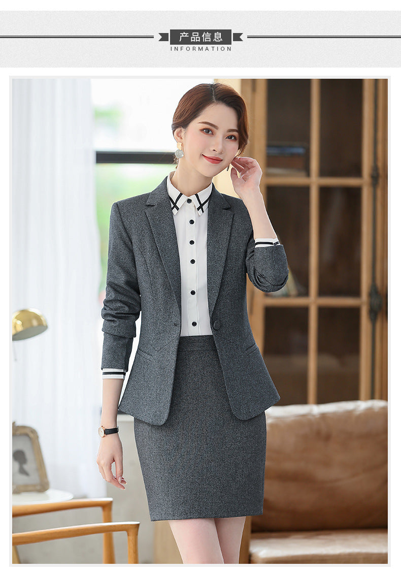 Business attire suit women's autumn and winter suit hotel front desk manager cashier waiter beautician work uniform