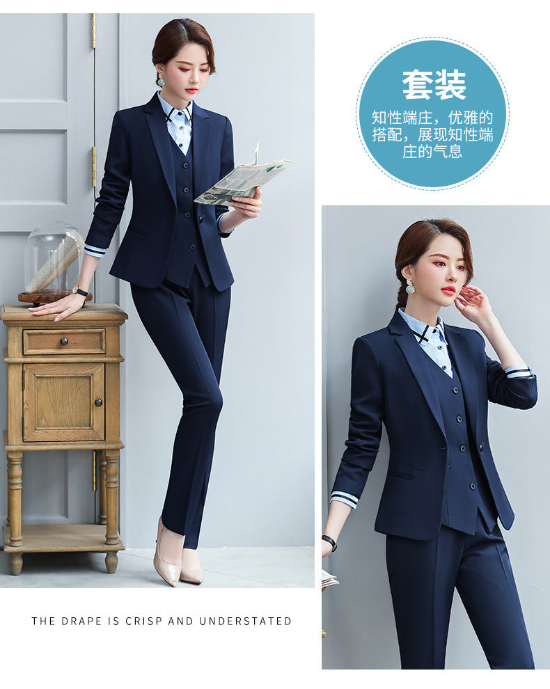 Business attire suit women's autumn and winter suit hotel front desk manager cashier waiter beautician work uniform