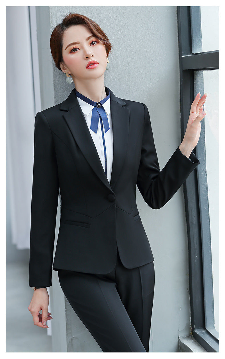 Business attire suit women's autumn and winter suit hotel front desk manager cashier waiter beautician work uniform