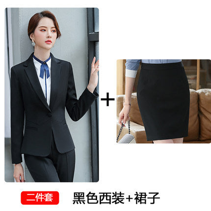 Business attire suit women's autumn and winter suit hotel front desk manager cashier waiter beautician work uniform