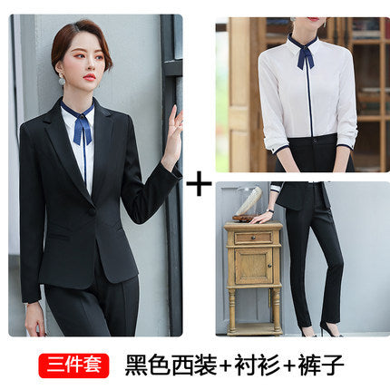 Business attire suit women's autumn and winter suit hotel front desk manager cashier waiter beautician work uniform