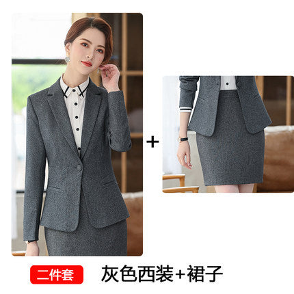 Business attire suit women's autumn and winter suit hotel front desk manager cashier waiter beautician work uniform