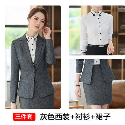 Business attire suit women's autumn and winter suit hotel front desk manager cashier waiter beautician work uniform