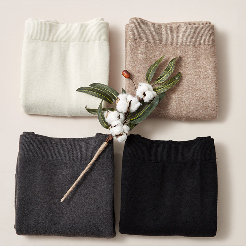 Wool Skirt Women's Autumn and Winter 100kg Knitted Hip Skirt Mid-Length High Waist Large Size Thickeneded Slit One Step Skirt