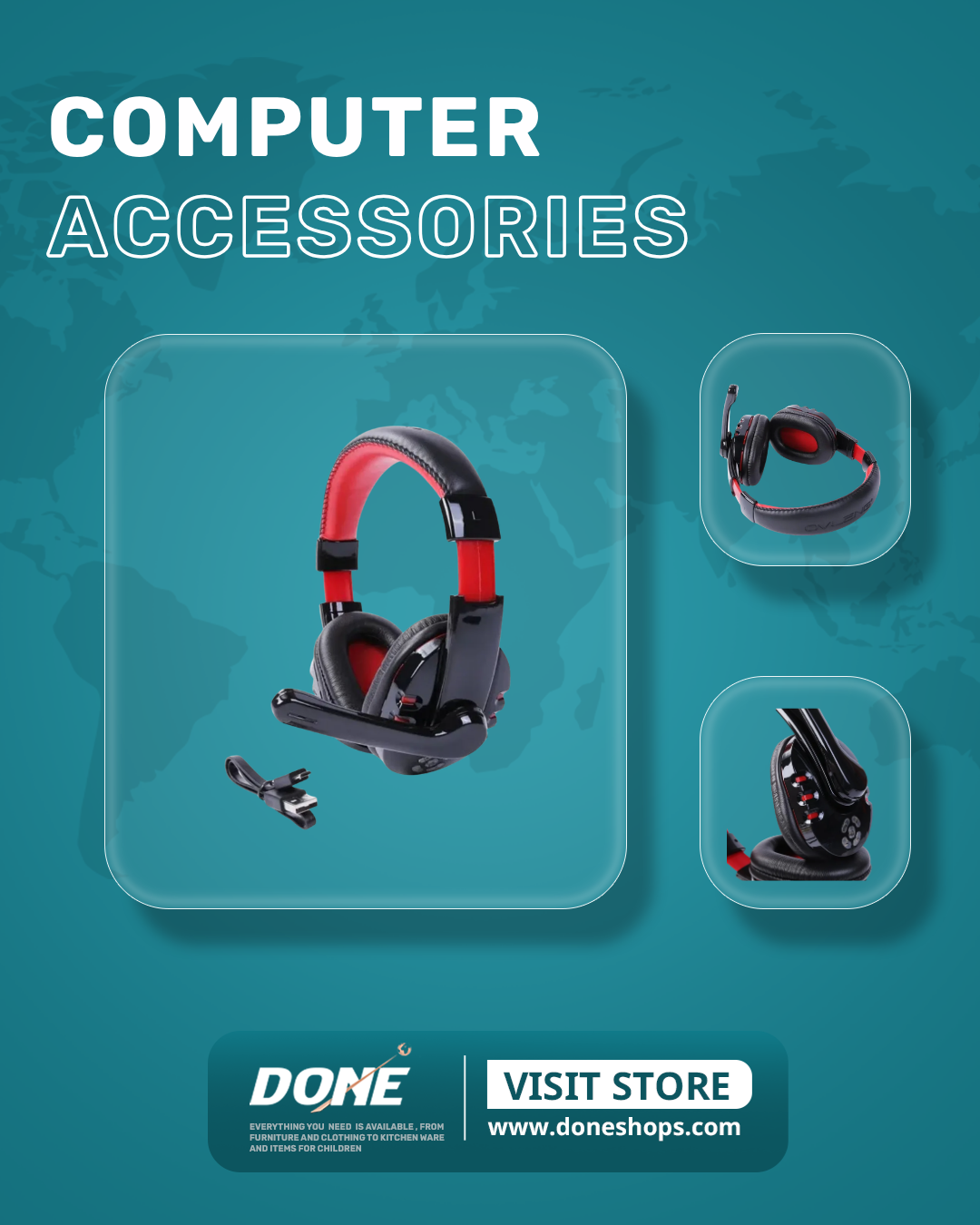 Wireless Bluetooth 4.2 Over Ear Earphone Noise Canceling Adjustable Earphone Deep Bass Stereo Gaming Micro Headphones