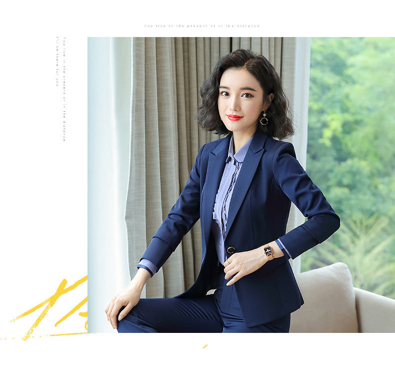 Autumn and Winter Business Suit suit Women's Fortress Work Clothes Fashion Suit Temperament Goddess Business Interview Fixes