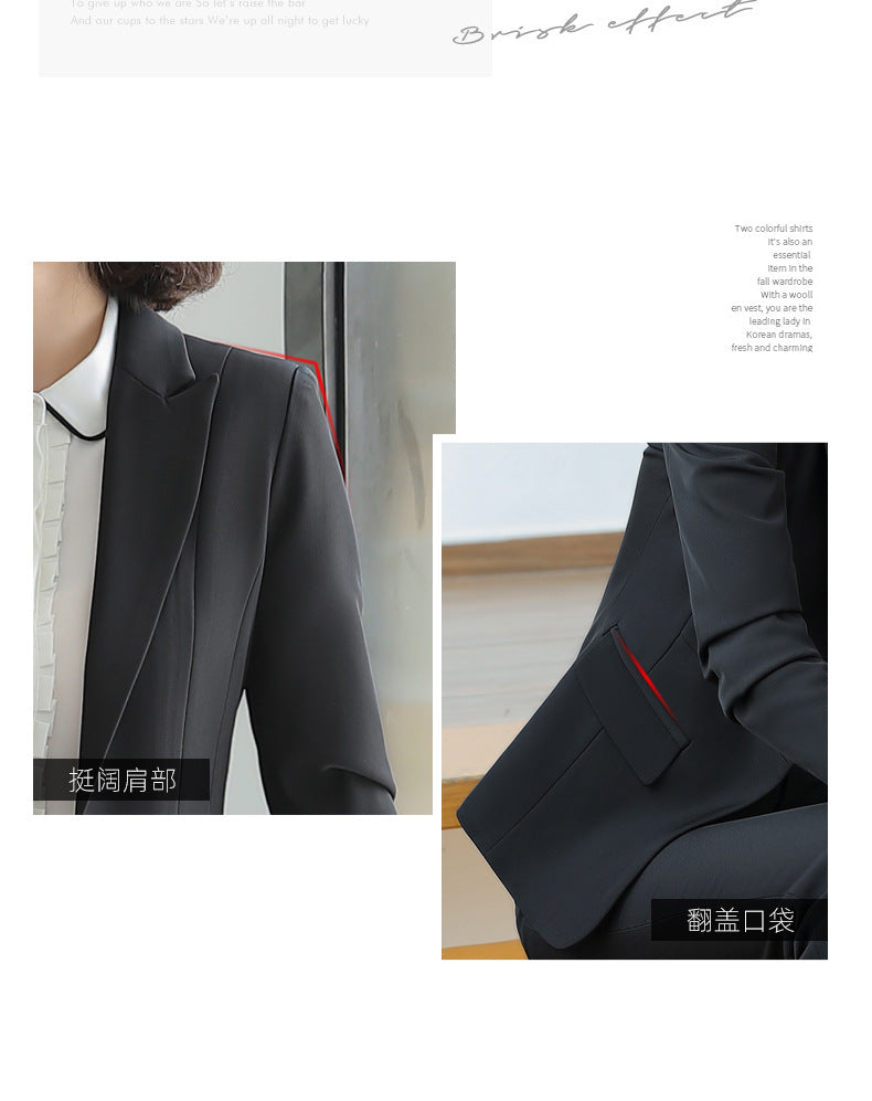 Autumn and Winter Business Suit suit Women's Fortress Work Clothes Fashion Suit Temperament Goddess Business Interview Fixes