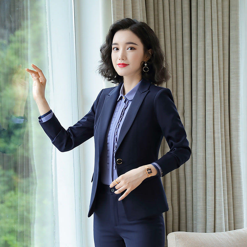 Autumn and Winter Business Suit suit Women's Fortress Work Clothes Fashion Suit Temperament Goddess Business Interview Fixes