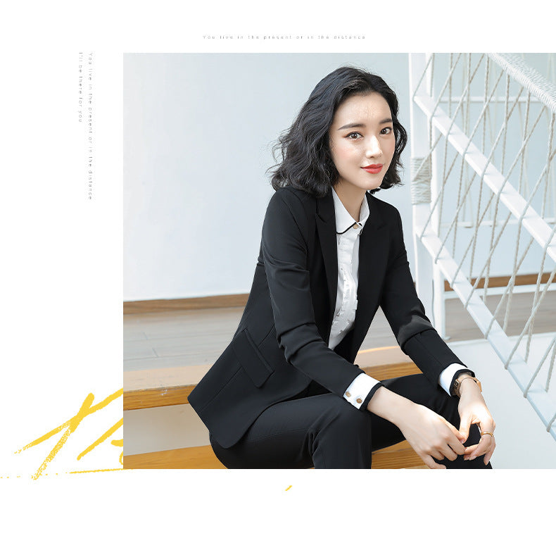 Autumn and Winter Business Suit suit Women's Fortress Work Clothes Fashion Suit Temperament Goddess Business Interview Fixes