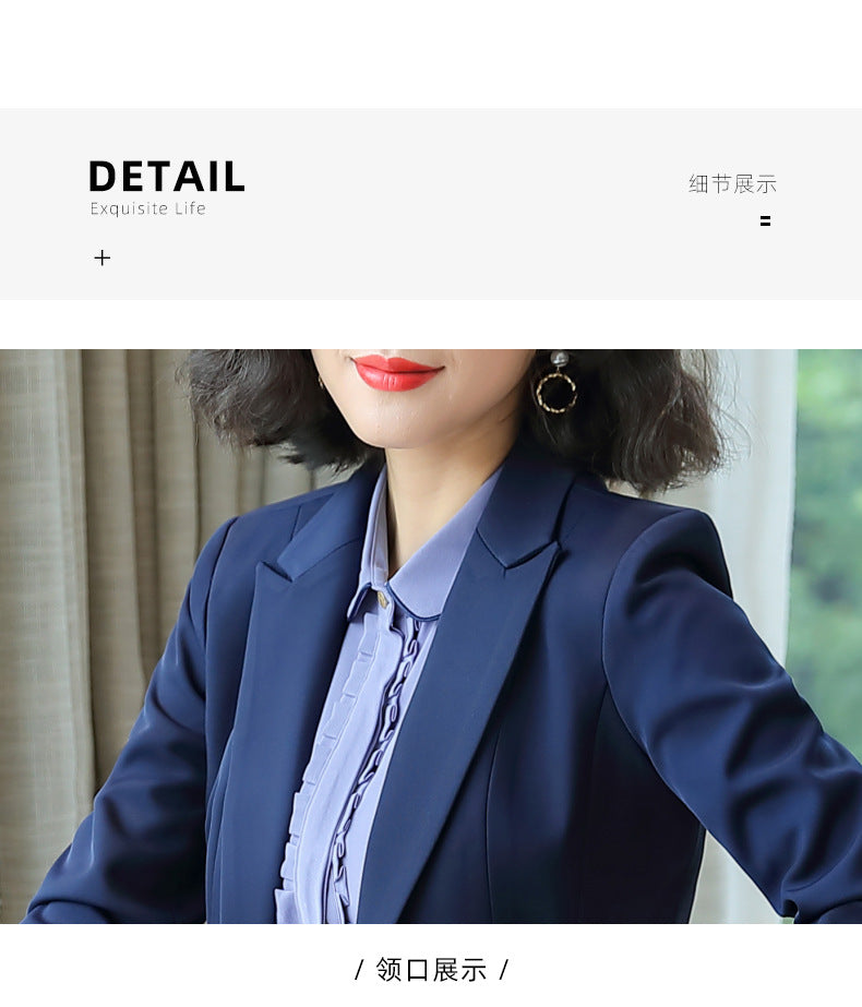 Autumn and Winter Business Suit suit Women's Fortress Work Clothes Fashion Suit Temperament Goddess Business Interview Fixes