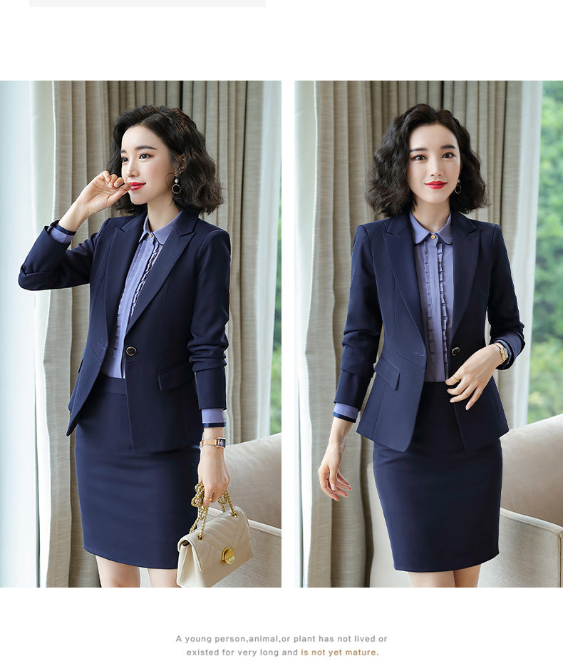 Autumn and Winter Business Suit suit Women's Fortress Work Clothes Fashion Suit Temperament Goddess Business Interview Fixes