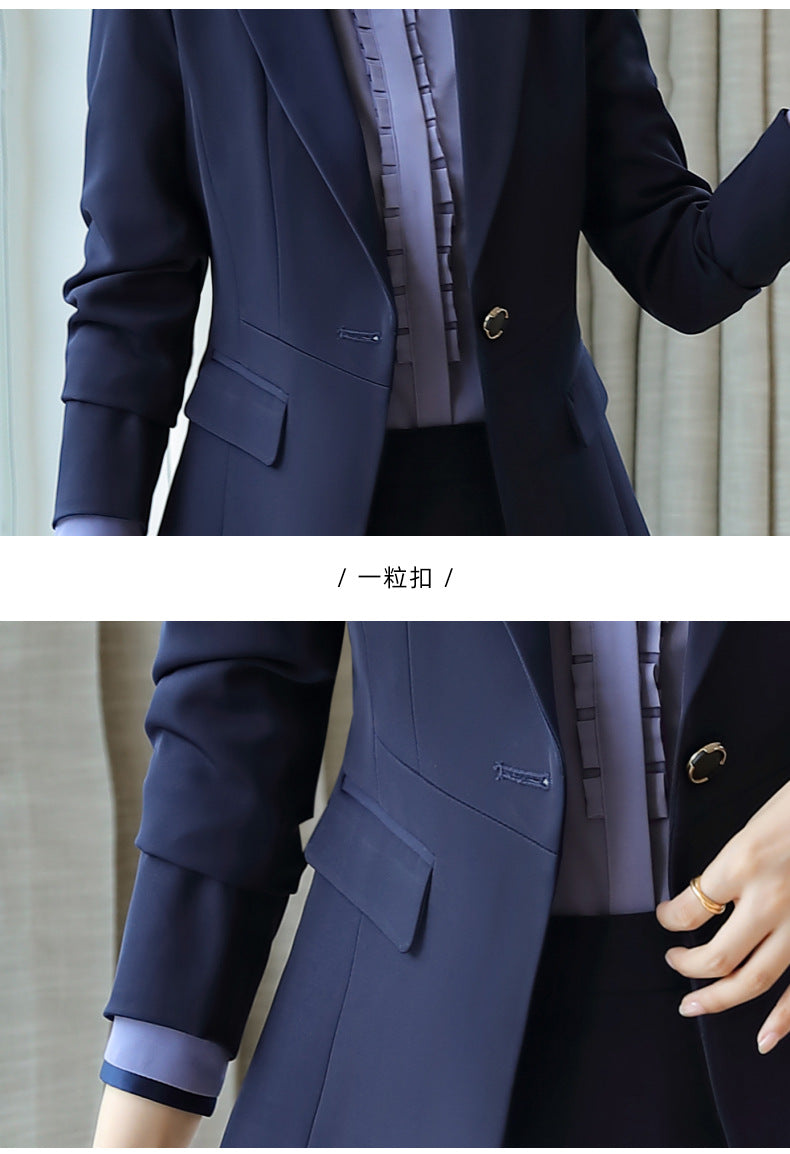 Autumn and Winter Business Suit suit Women's Fortress Work Clothes Fashion Suit Temperament Goddess Business Interview Fixes