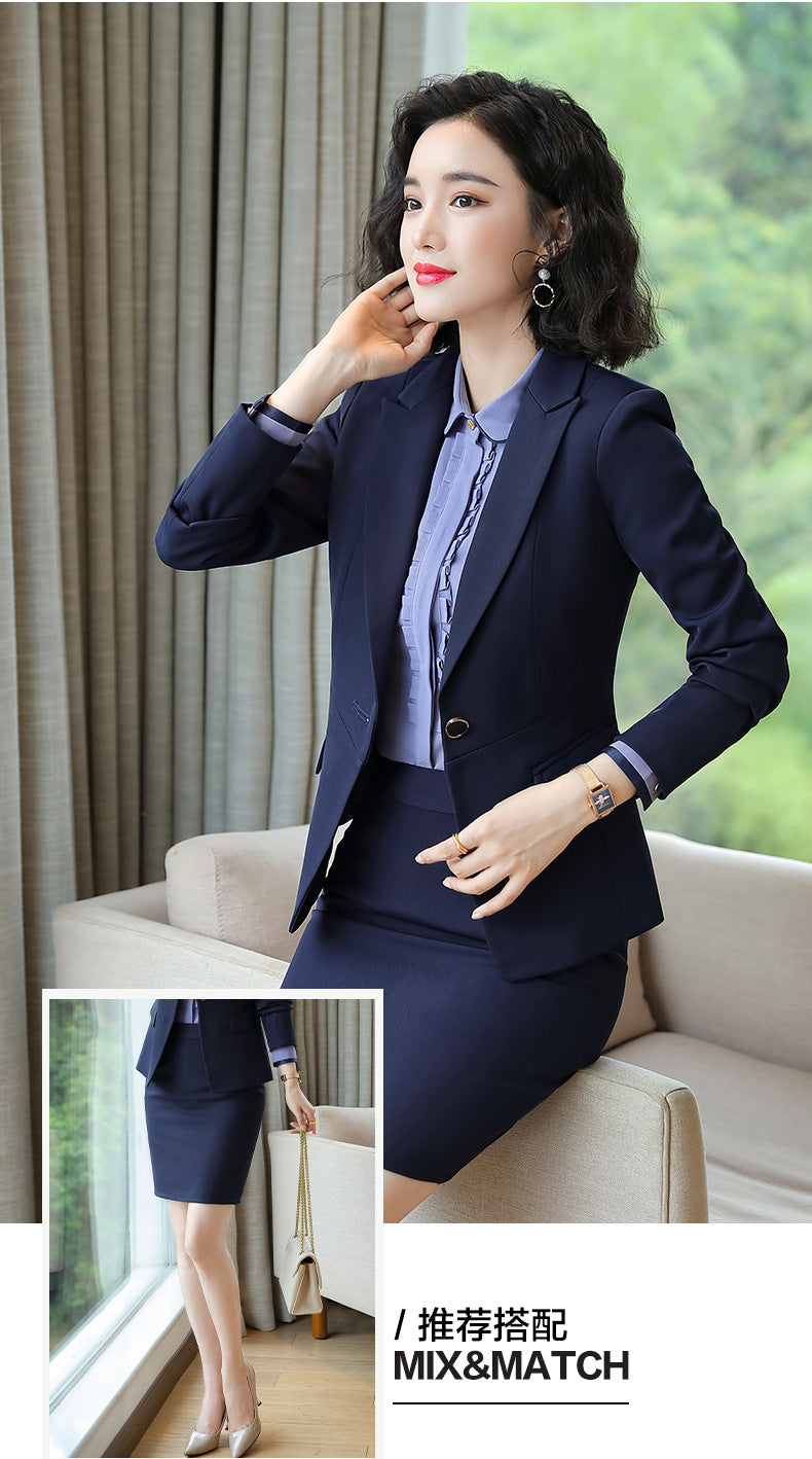 Autumn and Winter Business Suit suit Women's Fortress Work Clothes Fashion Suit Temperament Goddess Business Interview Fixes