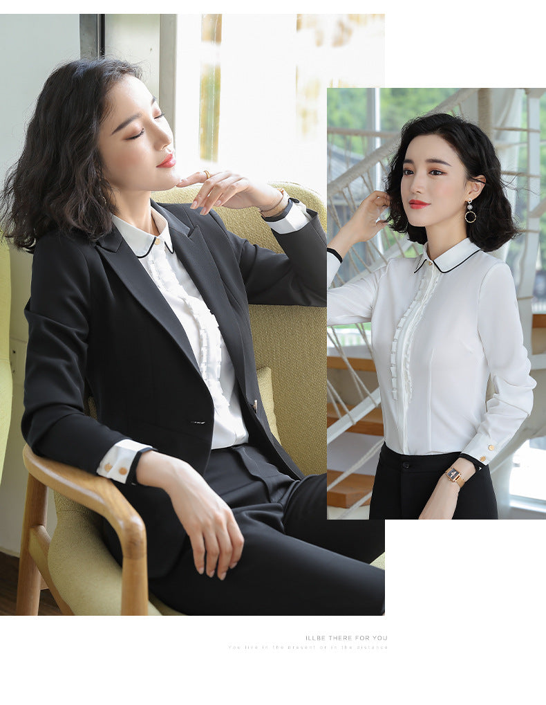 Autumn and Winter Business Suit suit Women's Fortress Work Clothes Fashion Suit Temperament Goddess Business Interview Fixes