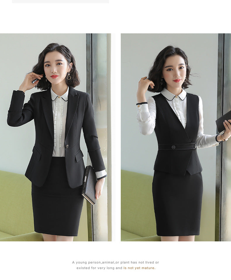 Autumn and Winter Business Suit suit Women's Fortress Work Clothes Fashion Suit Temperament Goddess Business Interview Fixes