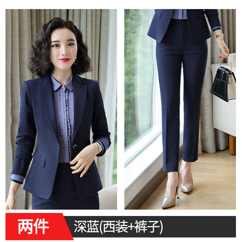 Autumn and Winter Business Suit suit Women's Fortress Work Clothes Fashion Suit Temperament Goddess Business Interview Fixes