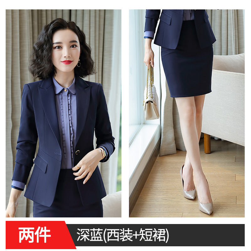 Autumn and Winter Business Suit suit Women's Fortress Work Clothes Fashion Suit Temperament Goddess Business Interview Fixes