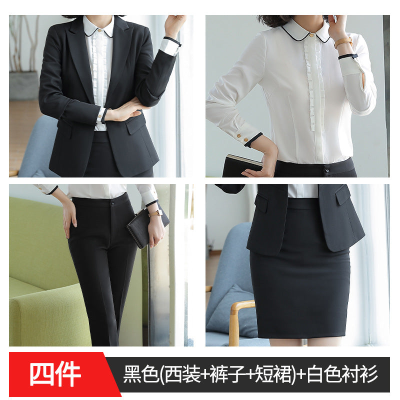 Autumn and Winter Business Suit suit Women's Fortress Work Clothes Fashion Suit Temperament Goddess Business Interview Fixes