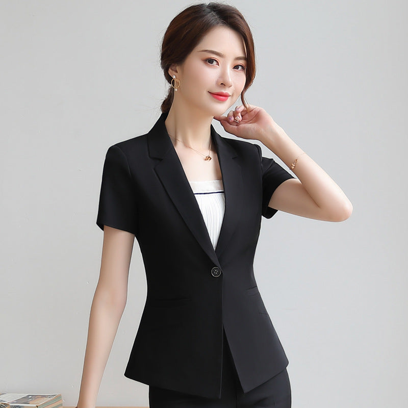 White collar professional suit OL women's fashion 2023 spring new slim fit slim suit skirt summer work clothes