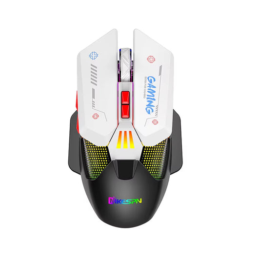 Wireless 2.4G Dual Modes Mouse 10000DPI Macro RGB Gaming Mouse 450Mah Programmable Keys Rechargeable Game Mouse