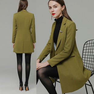 Business Wear Women's Autumn Long-sleeved OL Business suit Pants Slim-fit Interview Dress Overalls Three-piece Set