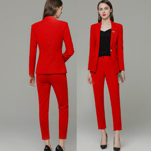 2022 spring, autumn and winter new professional suit striped overalls jewelry suit suit cross-border a generation of hair