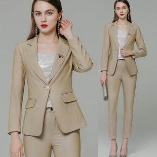 2022 spring, autumn and winter new professional suit striped overalls jewelry suit suit cross-border a generation of hair