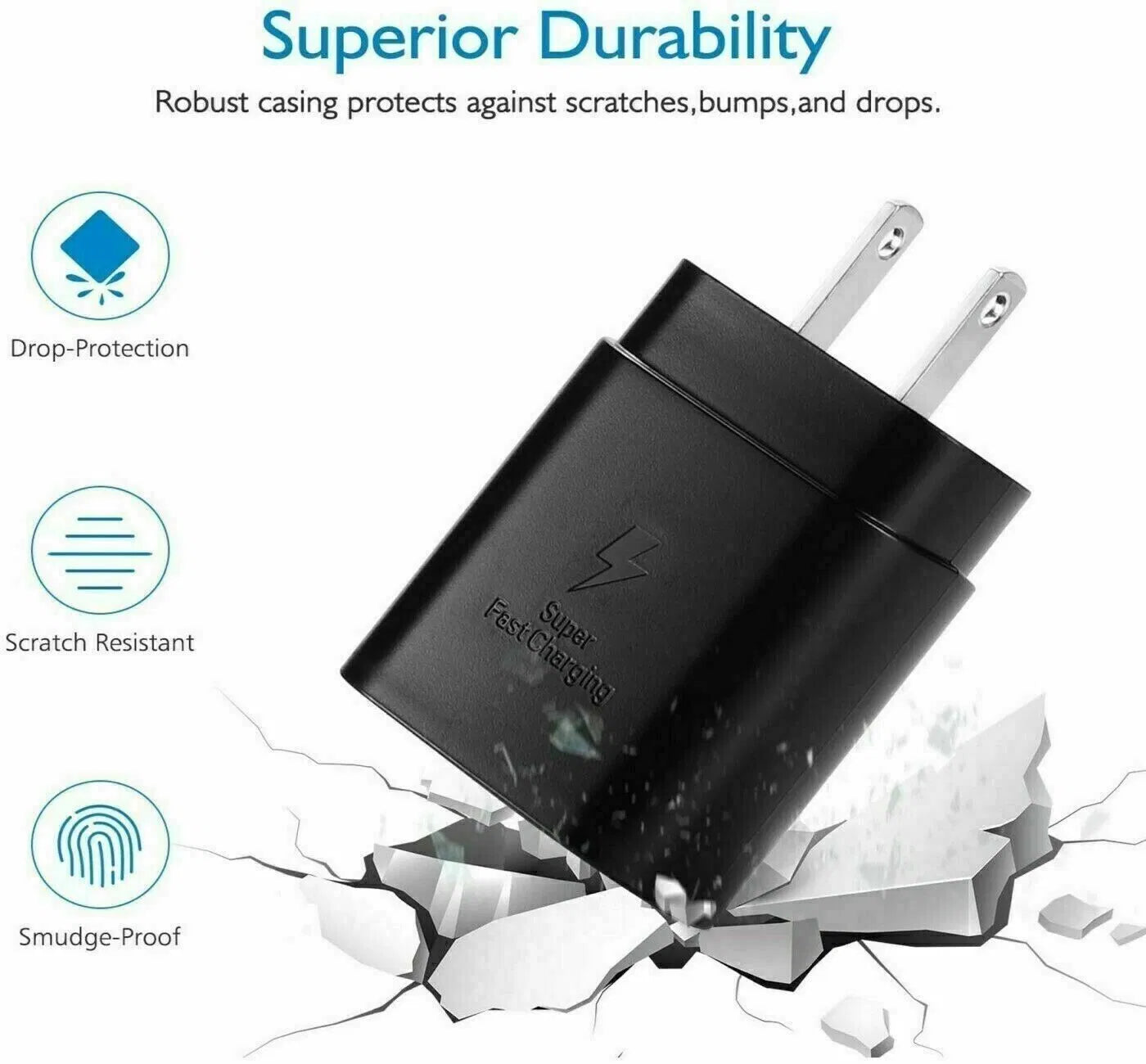 25W USB-C Super Fast Wall Charger with 10FT Cable