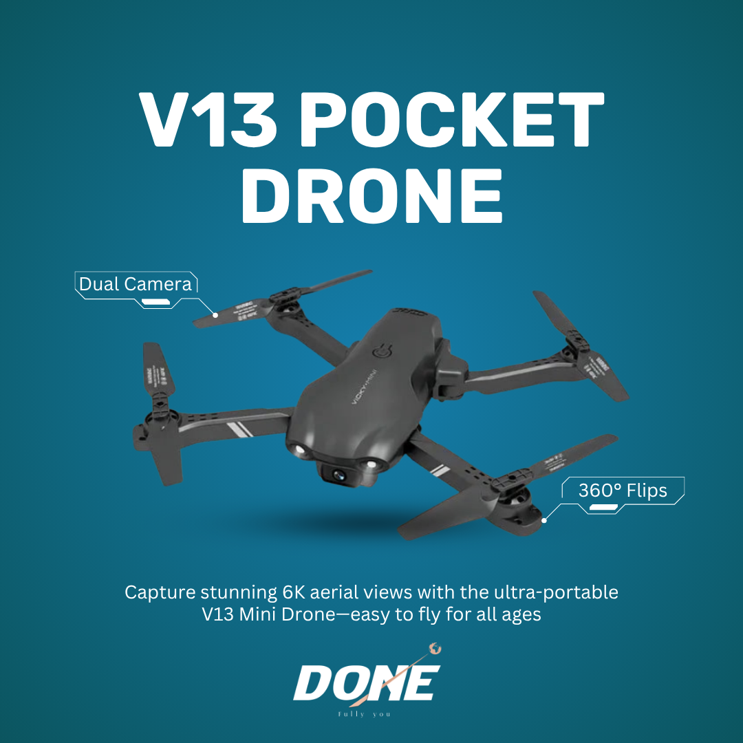 Horizon V13 Pocket Drone – Dual Lens 6K FPV Quadcopter with Extended Flight Time Pack