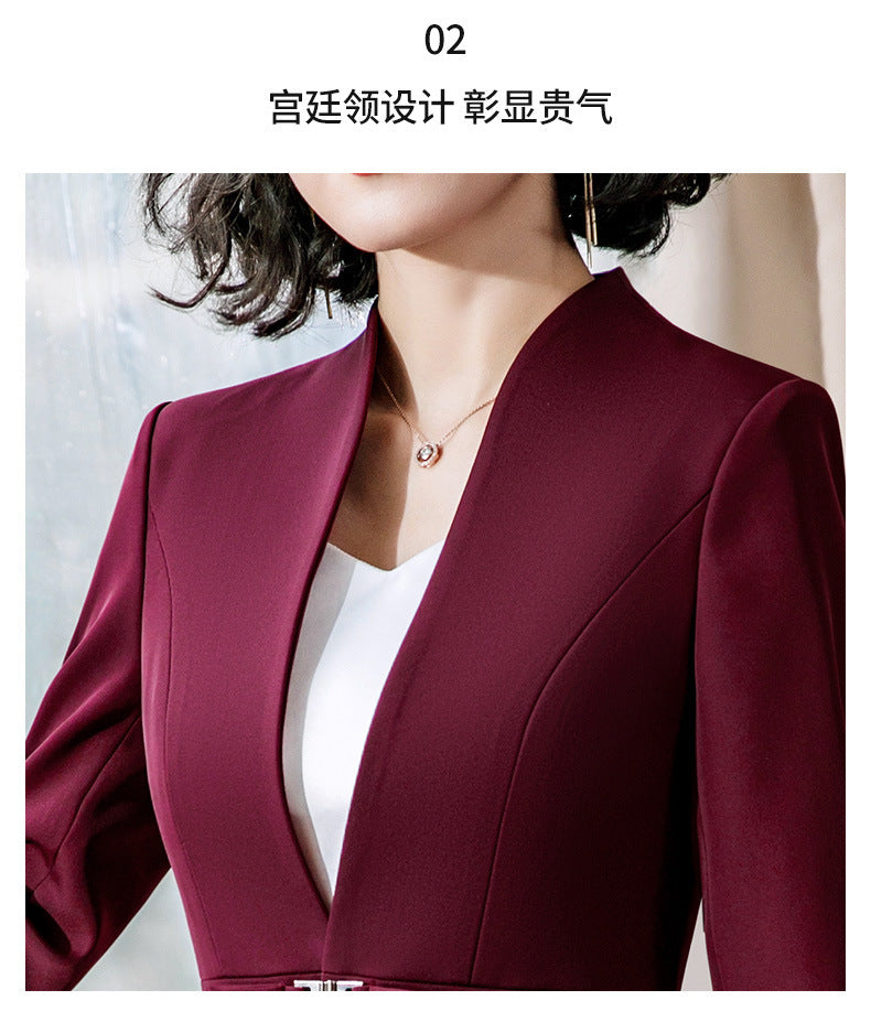 High-End Mid-Sleeve Suit Skirt, Summer Fashionable Professional Suit, Women's Jewelry Store Work Clothes, Beauty Salon Work Clothes
