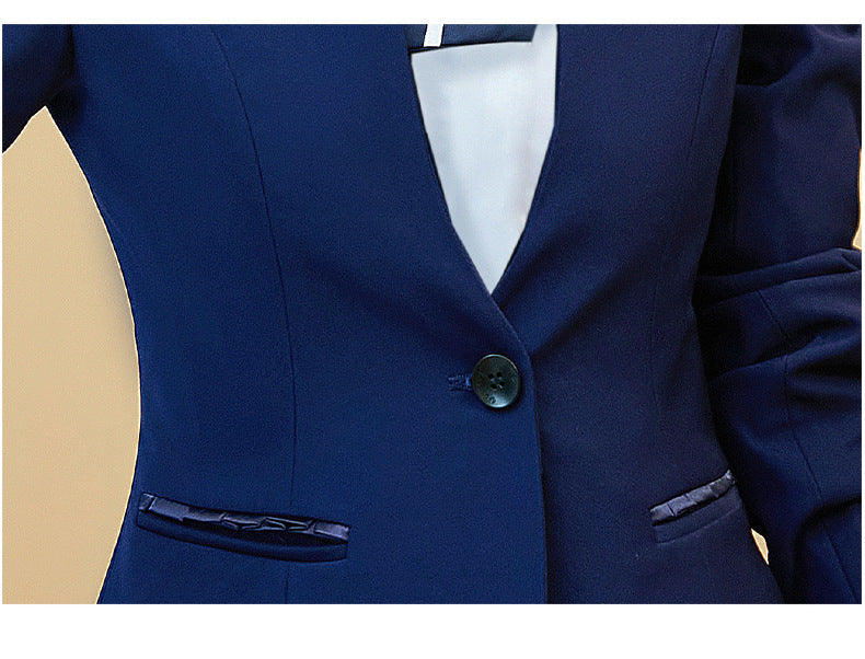 Business attire suit autumn and winter work fashion temperament Goddess fan suit hotel front desk consultant beauty salon overalls
