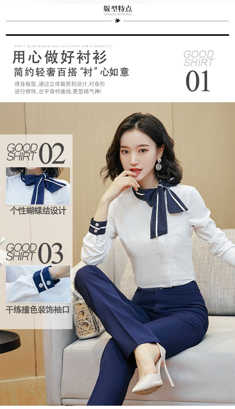 Business attire suit autumn and winter work fashion temperament Goddess fan suit hotel front desk consultant beauty salon overalls