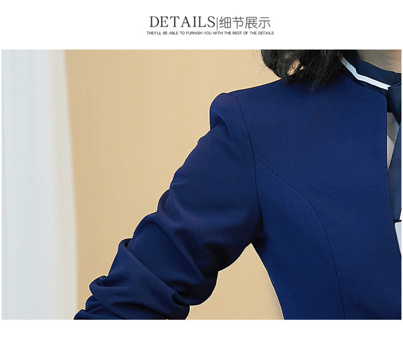 Business attire suit autumn and winter work fashion temperament Goddess fan suit hotel front desk consultant beauty salon overalls