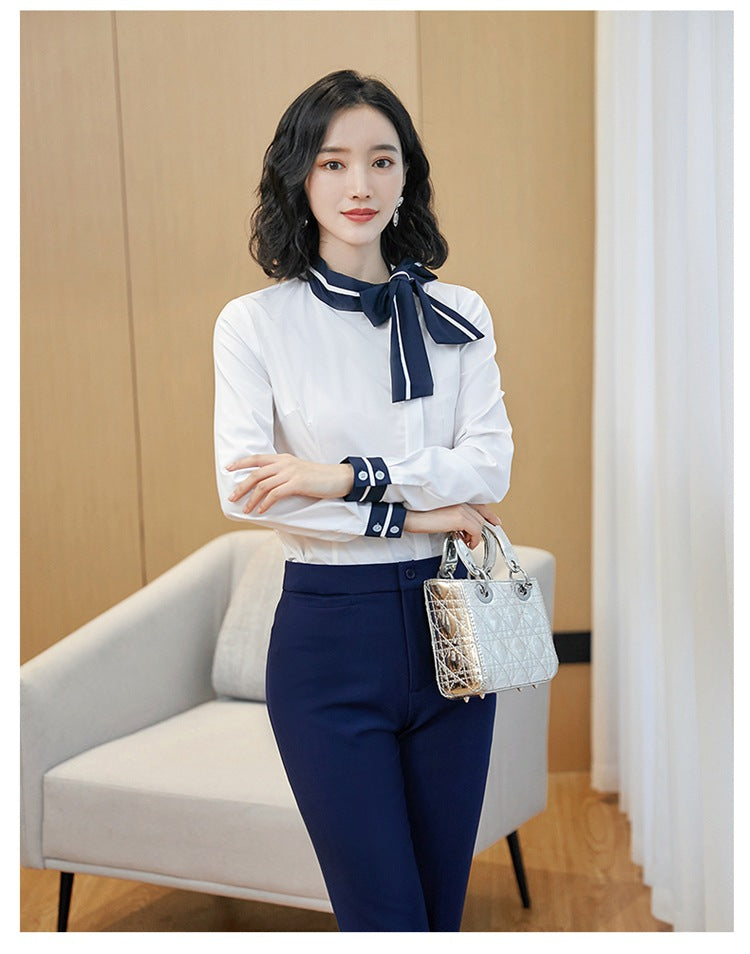 Business attire suit autumn and winter work fashion temperament Goddess fan suit hotel front desk consultant beauty salon overalls