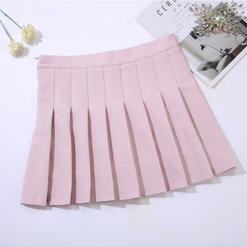 Half-Length Pleated Skirt Spring and Summer 2026 New Style Black Plus Size Autumn and Winter Plaid Korean Style High-Waisted A-Line Short Skirt