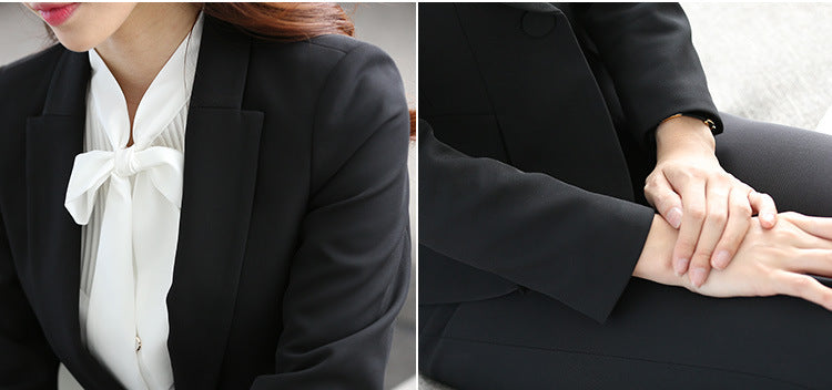 2024 Autumn Professional suit Women's Long Sleeve OL Suit suit Women's Dress Interview Wrinkle-resistant Non-iron Work Clothes ol