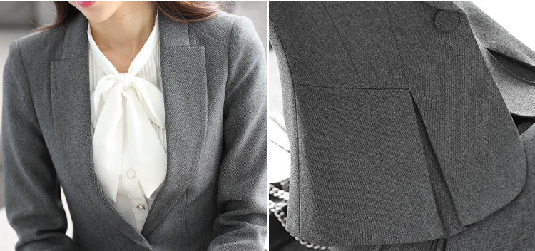 2024 Autumn Professional suit Women's Long Sleeve OL Suit suit Women's Dress Interview Wrinkle-resistant Non-iron Work Clothes ol