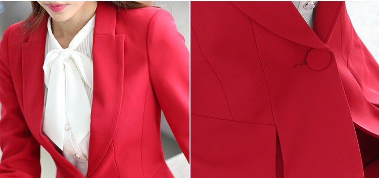 2024 Autumn Professional suit Women's Long Sleeve OL Suit suit Women's Dress Interview Wrinkle-resistant Non-iron Work Clothes ol