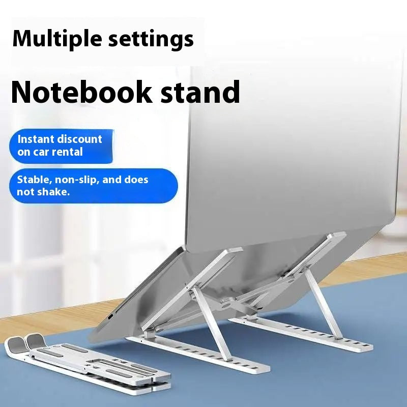 Aluminum Laptop Stand with Cooling - Adjustable Ergonomic Riser