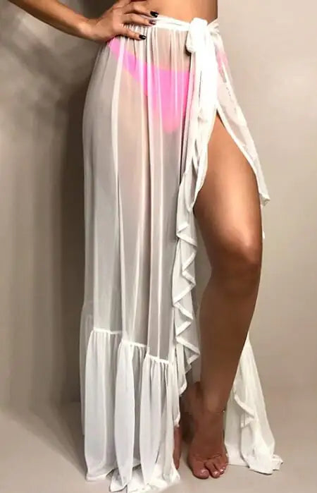 Mesh Skirt Beach Cover-Up for Bikini Vacation Wear