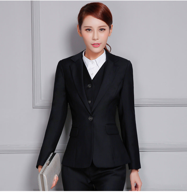 Autumn and Winter Professional suit Men's and Women's Coat Work Clothes Work Clothes Business Suit Interview Dress Suit suit Women's in stock