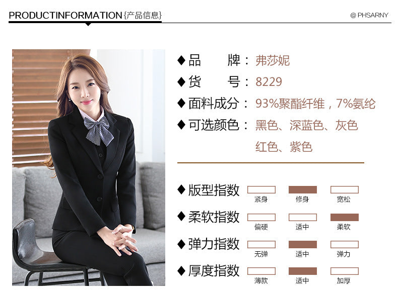 OL Company plus size Professional Dress Interview Business Women's Suit Jacket Work Suit Commuter Wholesale