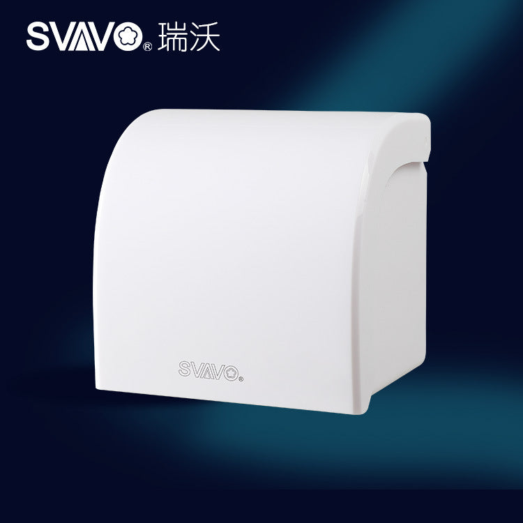 Ruiwo Bathroom Tissue Box Small Roll Paper Box Punch-Free Toilet Paper Holder Roll Paper Tube Transparent Toilet Paper Holder Rack