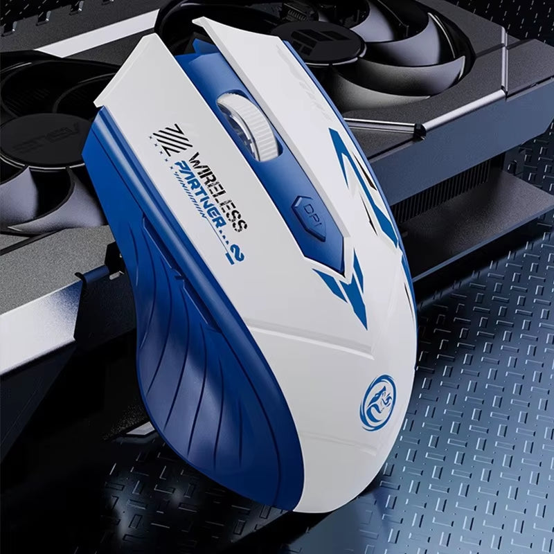 Dual-Mode Bluetooth Mouse 2.4G Wireless Mouse 6 Keys Backlight Rechargeable Gaming Mouse 1600DPI Optical Mouse for PC Laptop