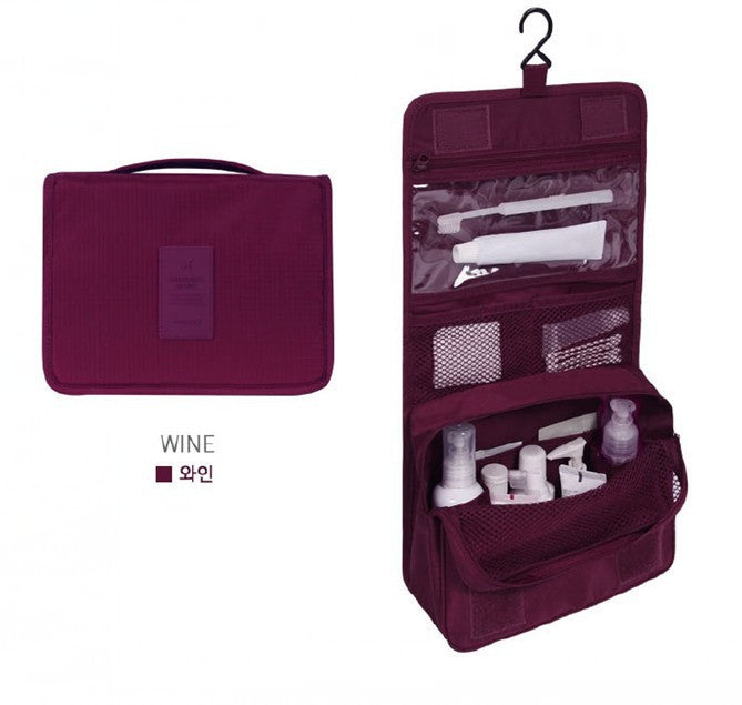 Travel Hanging Storage Toiletry Bag Waterproof Cosmetic Bag Oxford Cloth Folding Portable Travel Bag Waterproof Portable