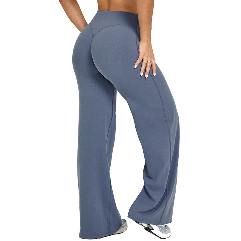 Peach Hip Slimming Yoga Straight-leg Pants