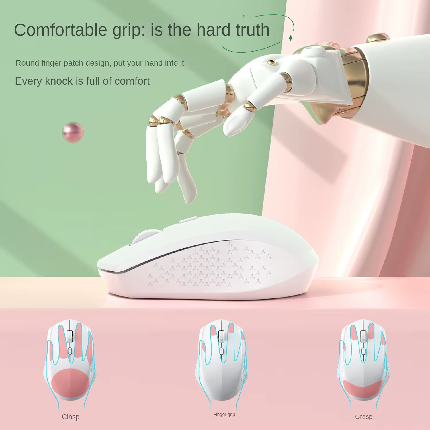 2.4G Wireless Mouse Bluetooth Mouse Dual Mode Mouse Rechargeable Mice Gaming Mouse 1600DPI for PC Laptop Computer Accessories