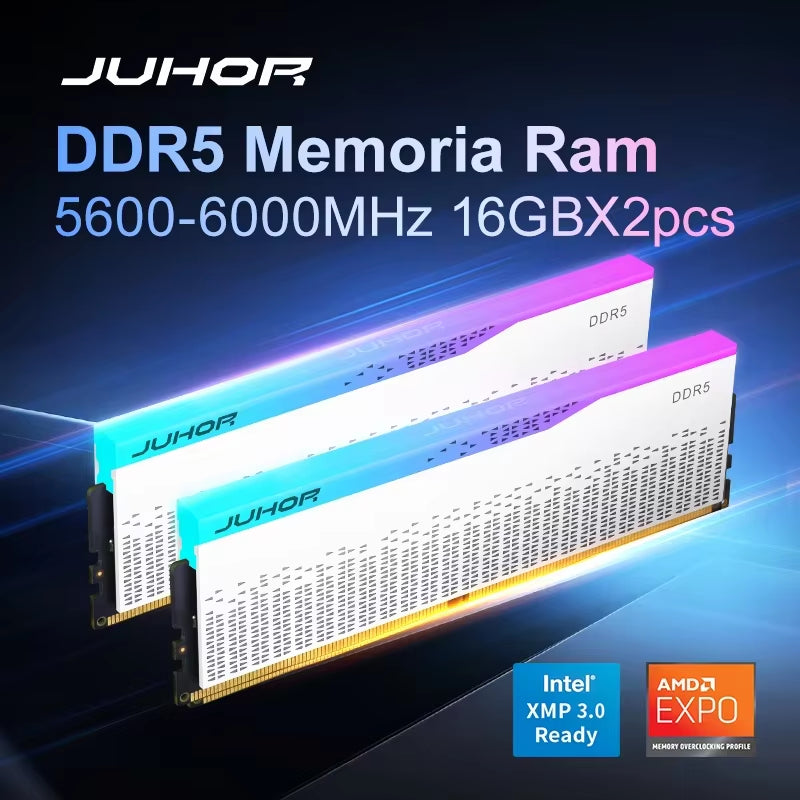 Desktop Memory RGB DDR5 16GBX2 6000Mhz 5600Mhz Dimm High Speed Memoria Ram