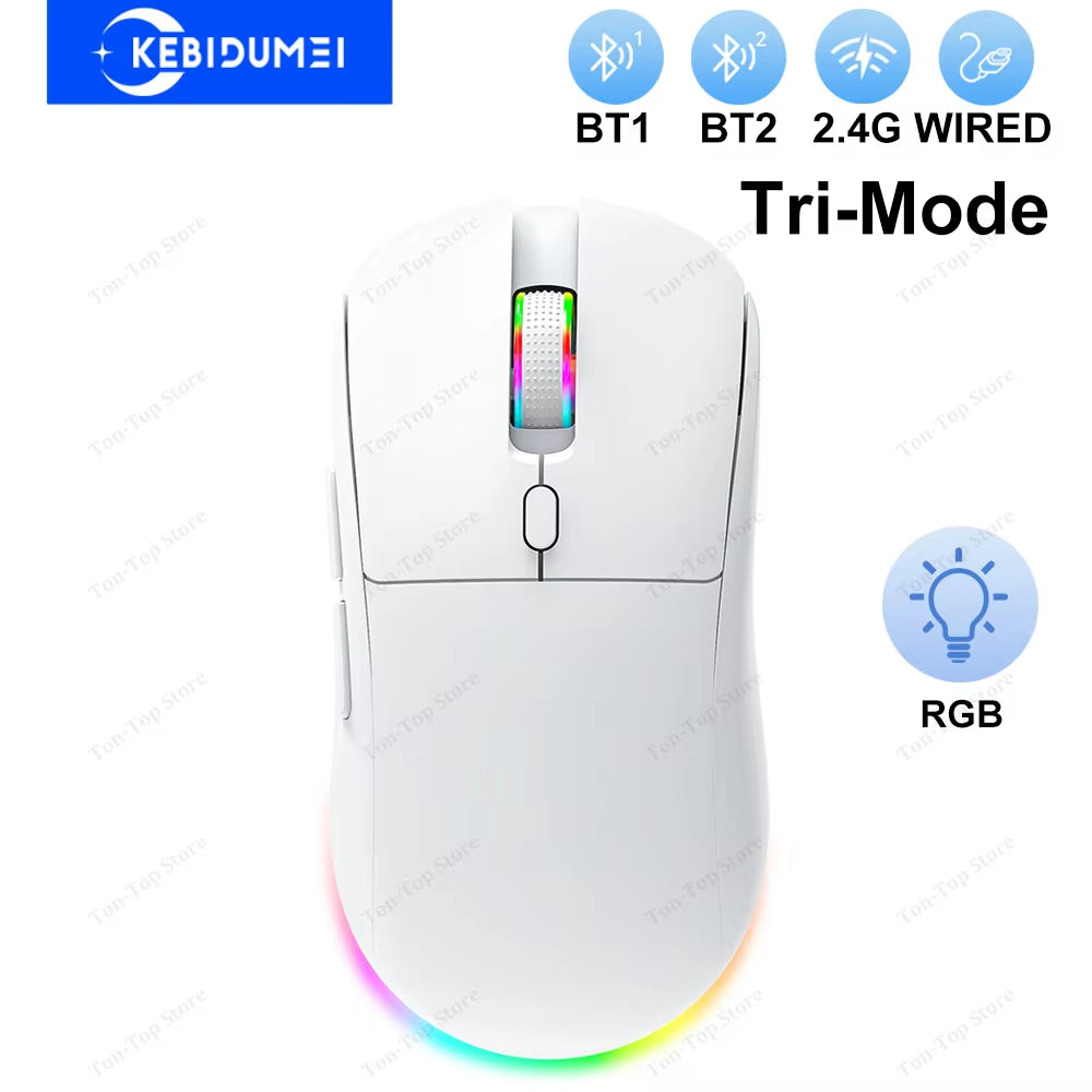 Dual Bluetooth 5.3 Mouse 2.4G Wireless Mouse USB Wired Mouse Tri-Mode RGB Gaming Mouse 6 Button 4800DPI for PC Laptop Tablet