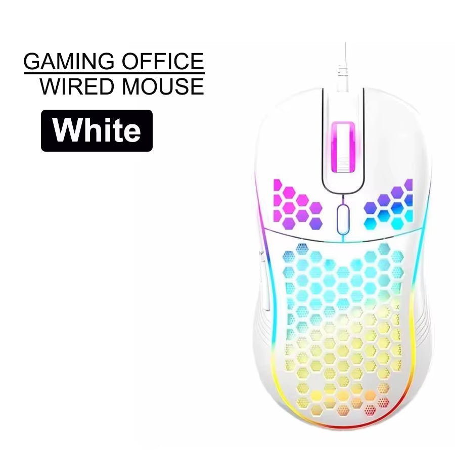 USB Wired Gaming Office Mouse Mechanical Mouse USB Illuminated Mouse 7200DPI Adjustable Optical Gaming Mouse for Desktop Laptop